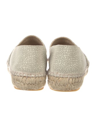 Chanel Interlocking CC Logo Leather Espadrilles