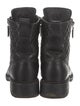 Chanel Interlocking CC Logo Leather Combat Boots