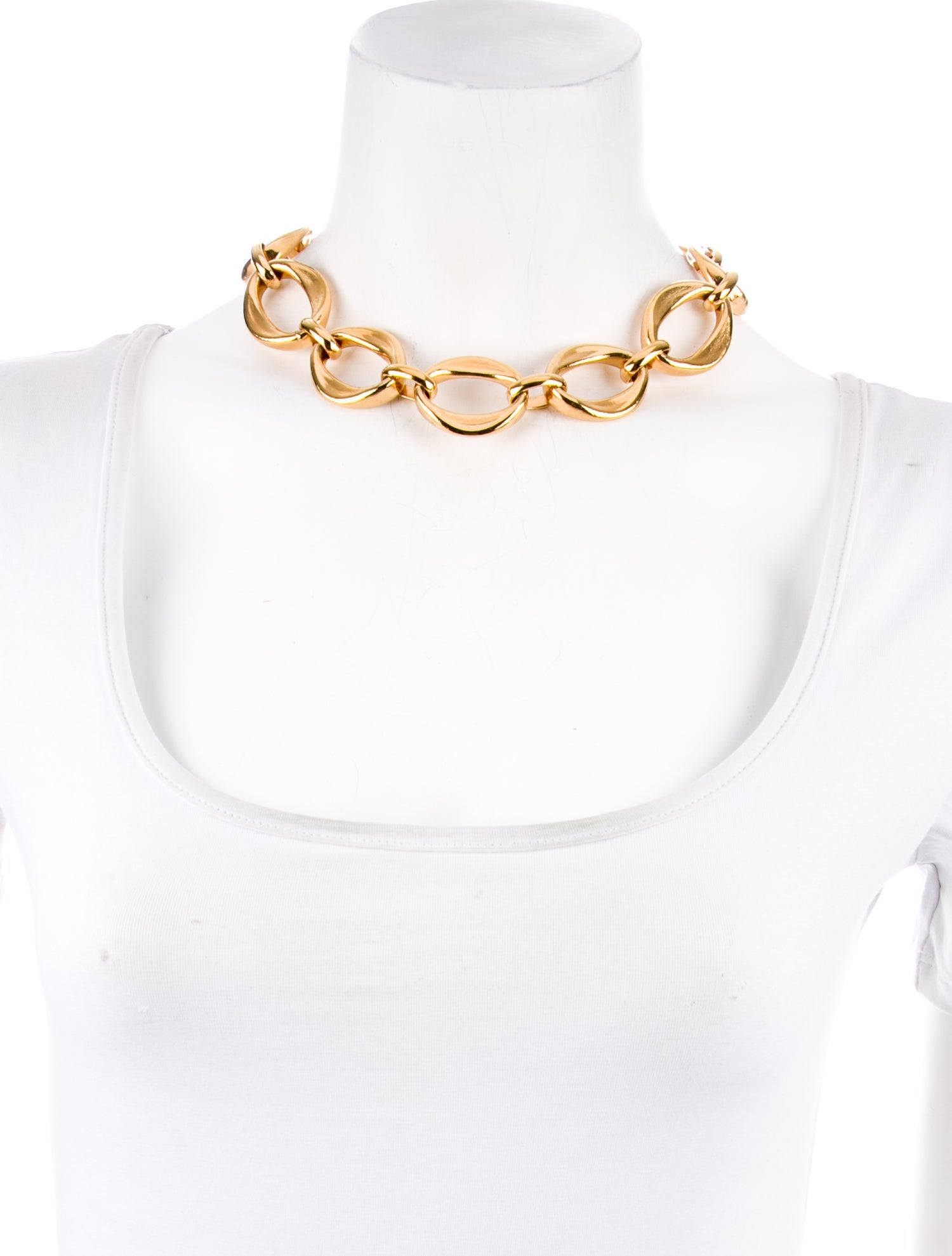 Chanel Vintage Oval Link Chain Necklace