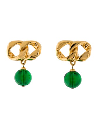 Chanel Vintage Resin Link Drop Earrings