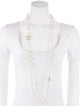 Chanel Faux Pearl CC Station Necklace