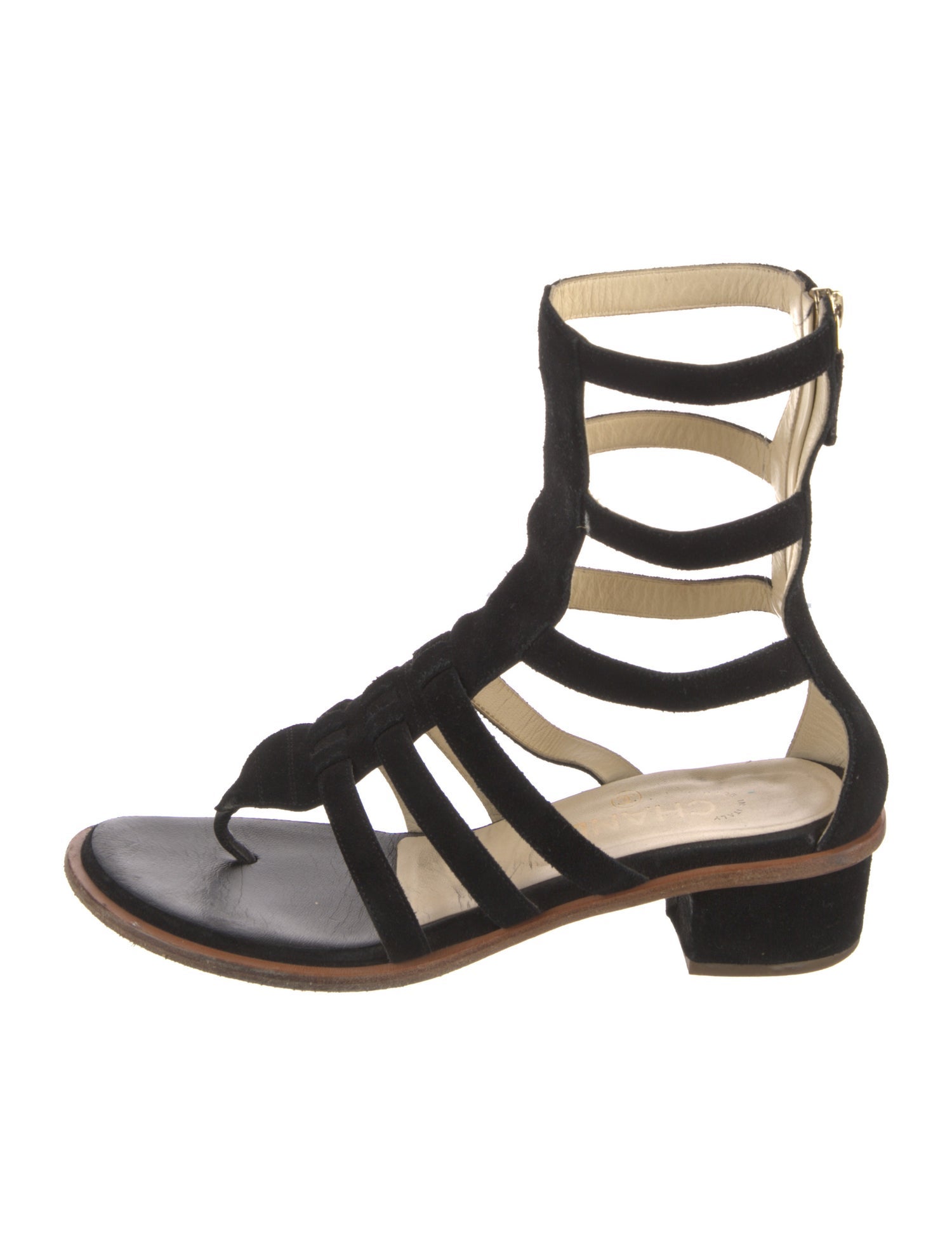 Chanel 2015 Interlocking CC Logo Gladiator Sandals