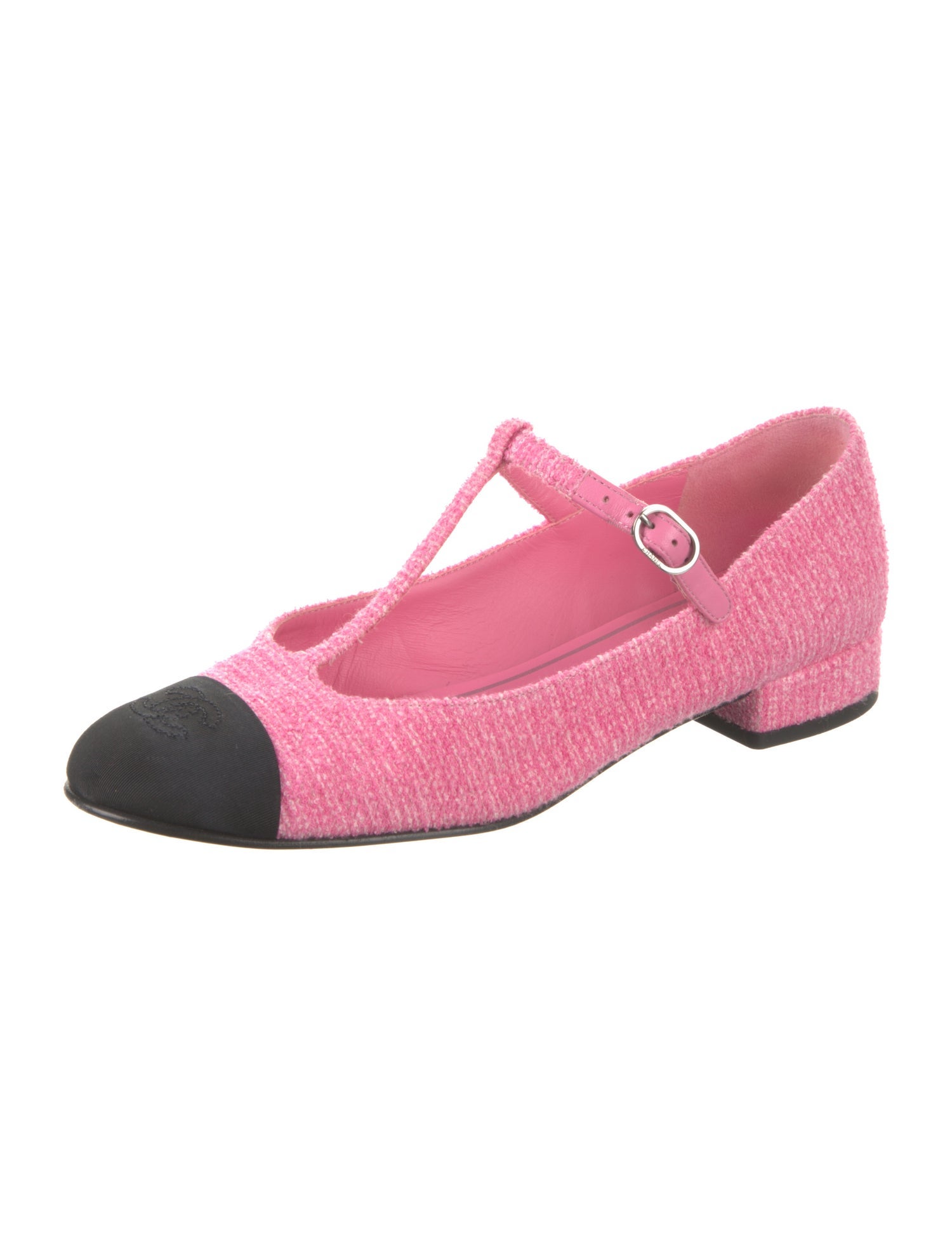 Chanel 2023 Interlocking CC Logo Mary Jane Flats