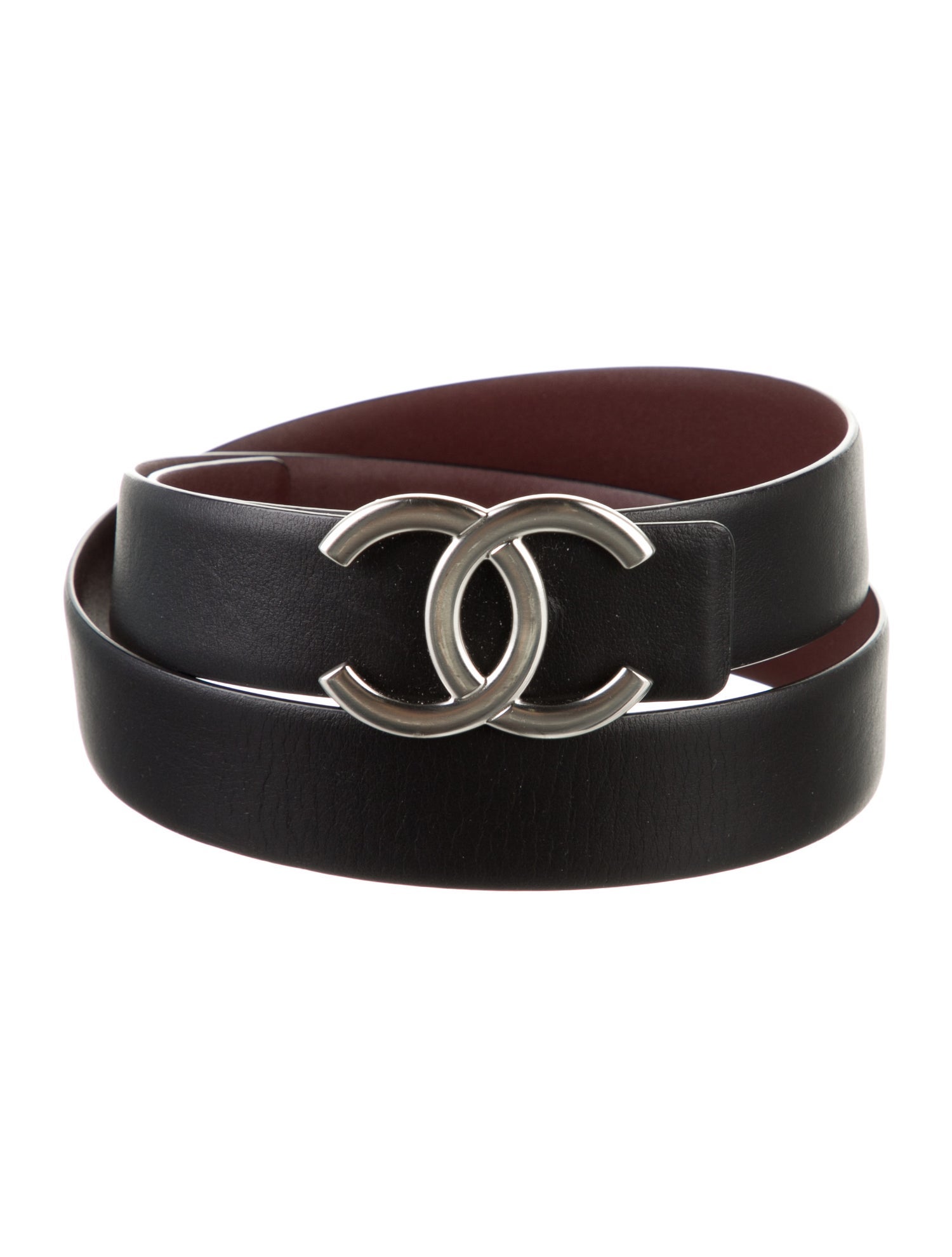 Chanel Interlocking CC Logo Lambskin Belt