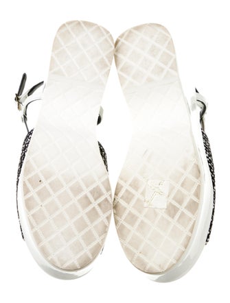 Chanel 2024 Interlocking CC Logo Slingback Sandals