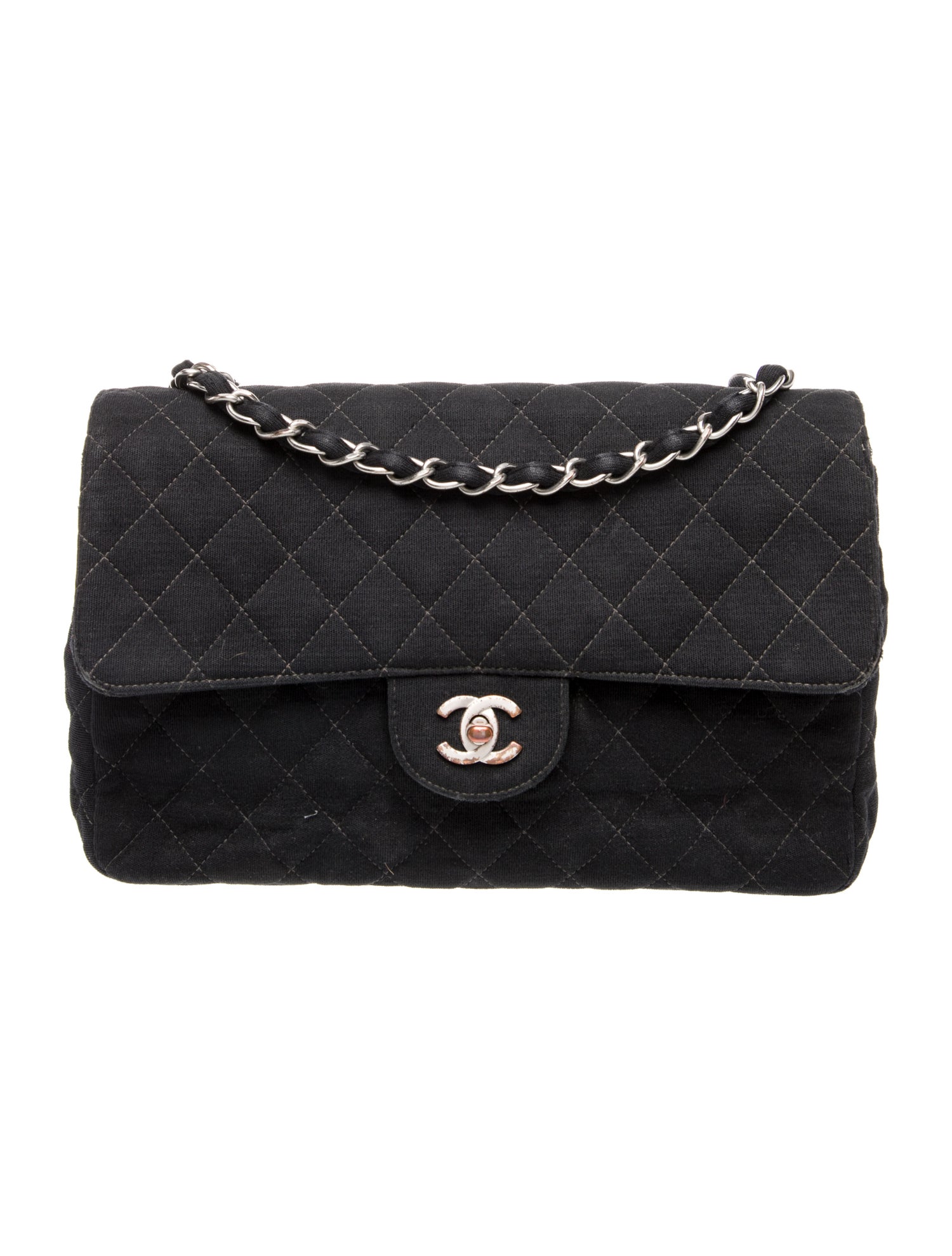 Chanel Classic Medium Jersey Single Flap Bag