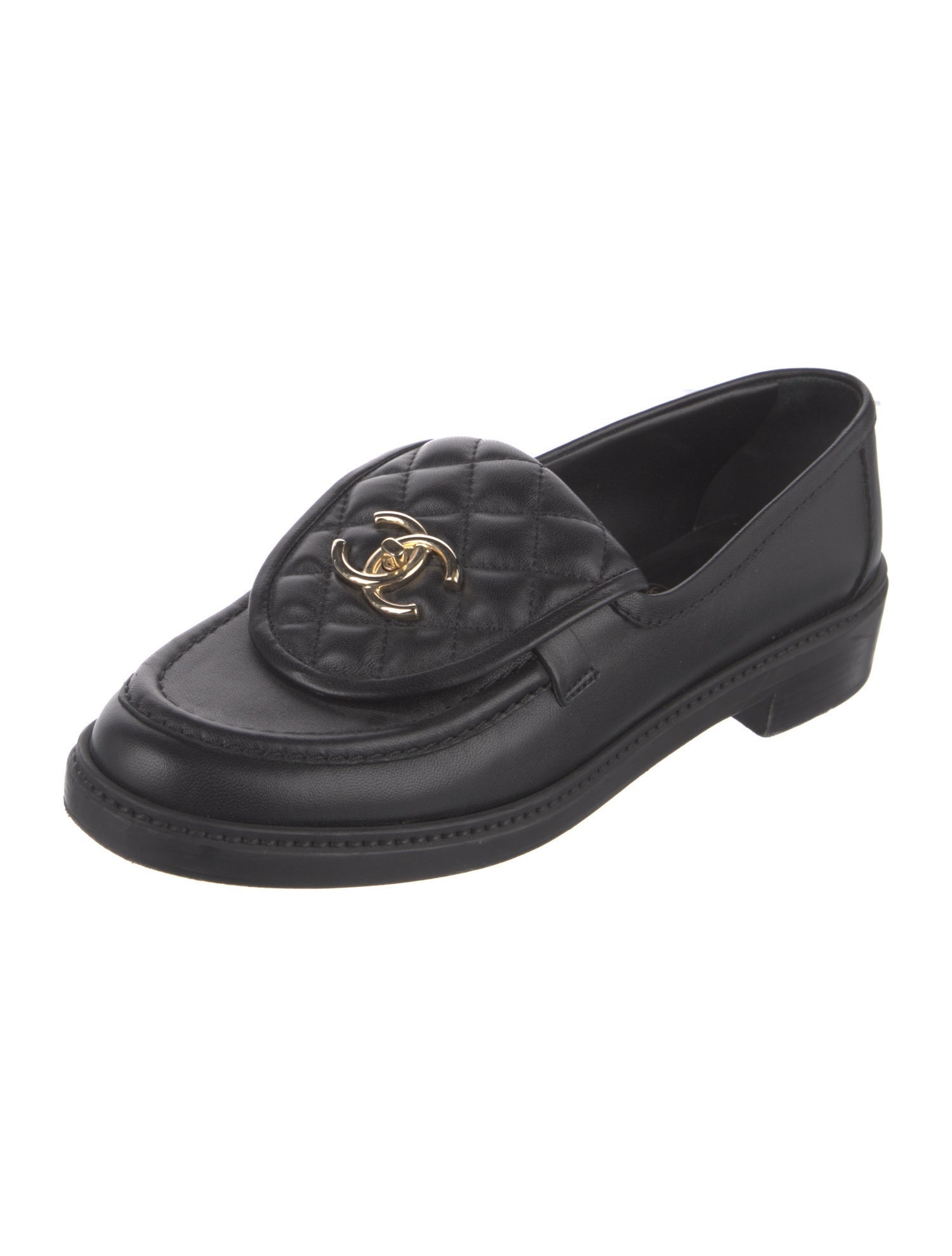 Chanel 2022 Interlocking CC Logo Loafers