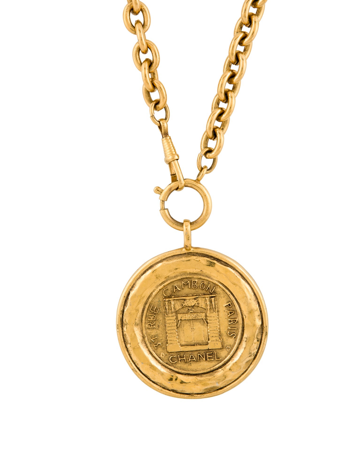 Chanel Vintage 31 Rue Cambon Mecallion Pendant Necklace