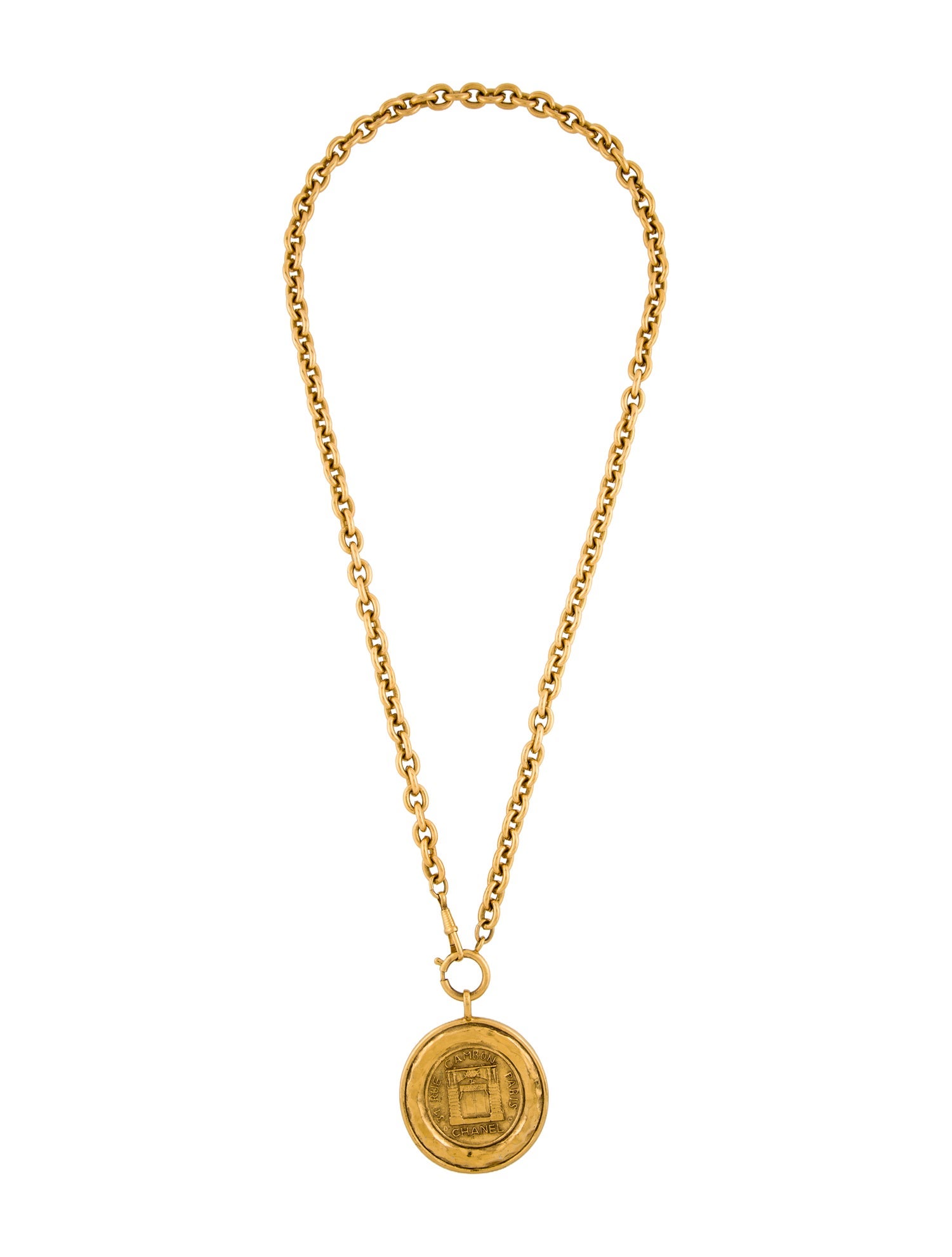 Chanel Vintage 31 Rue Cambon Mecallion Pendant Necklace
