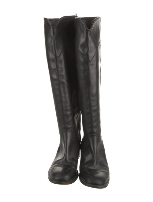 Chanel Interlocking CC Logo Leather Riding Boots