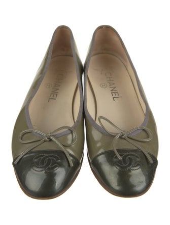 Chanel 2014 Interlocking CC Logo Ballet Flats
