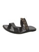 Chanel Interlocking CC Logo Lizard Slides