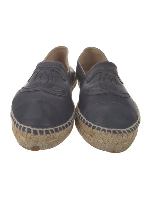 Chanel Interlocking CC Logo Lambskin Espadrilles