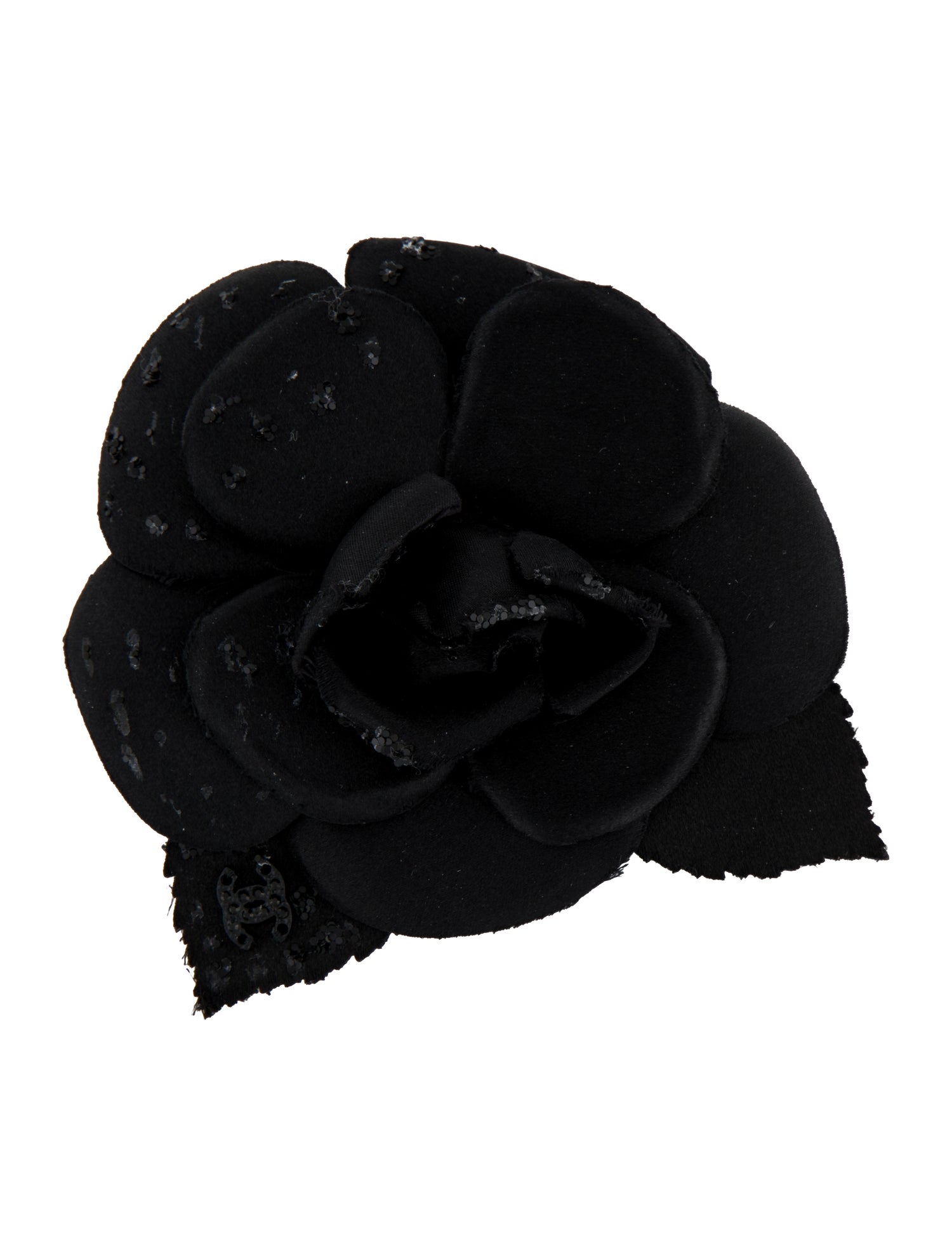 Chanel Satin CC Camellia Brooch