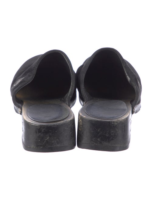 Chanel Interlocking CC Logo Suede Mules