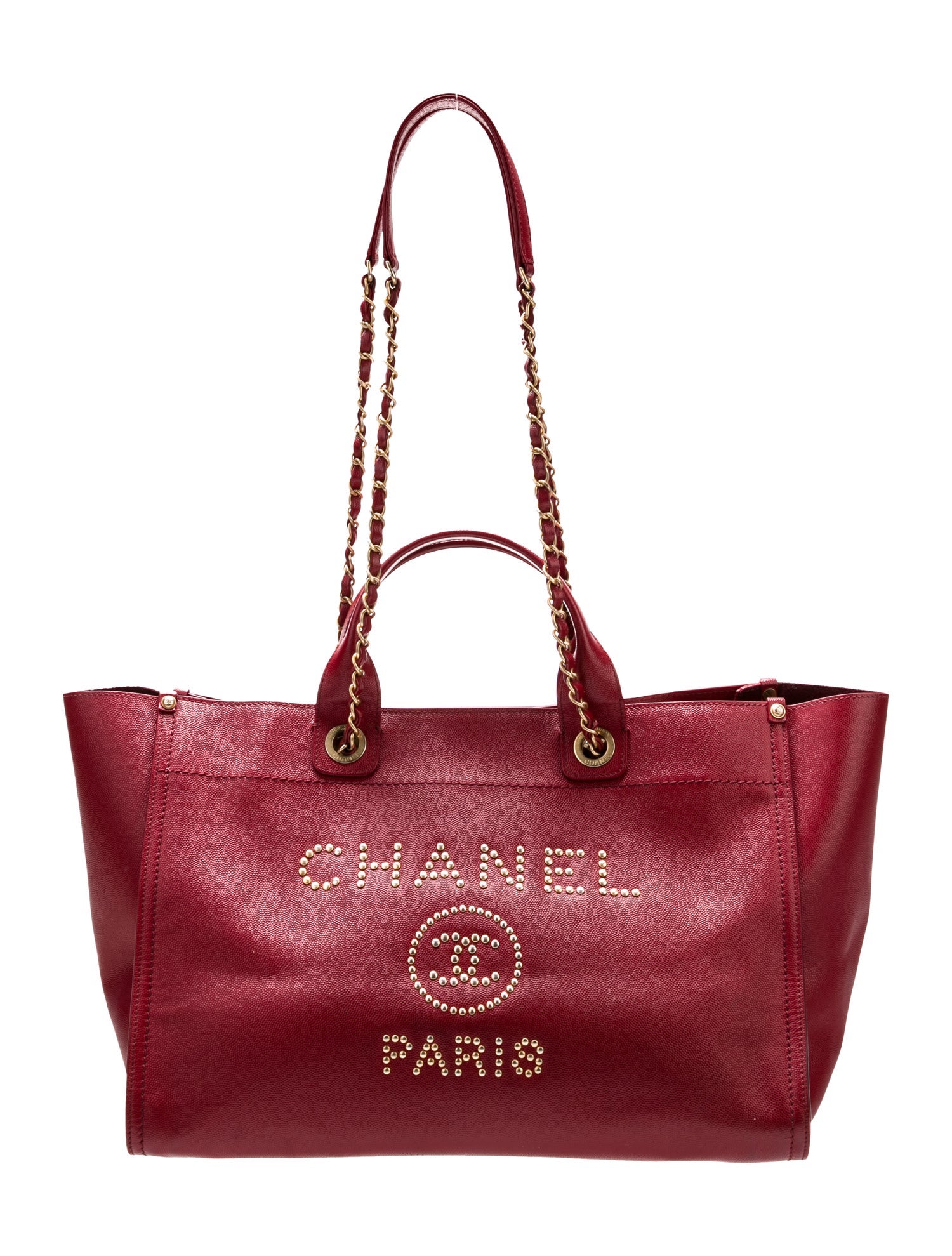Chanel Medium Studded Deauville Tote