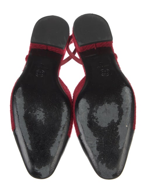 Chanel Interlocking CC Logo Tweed Slingback Flats