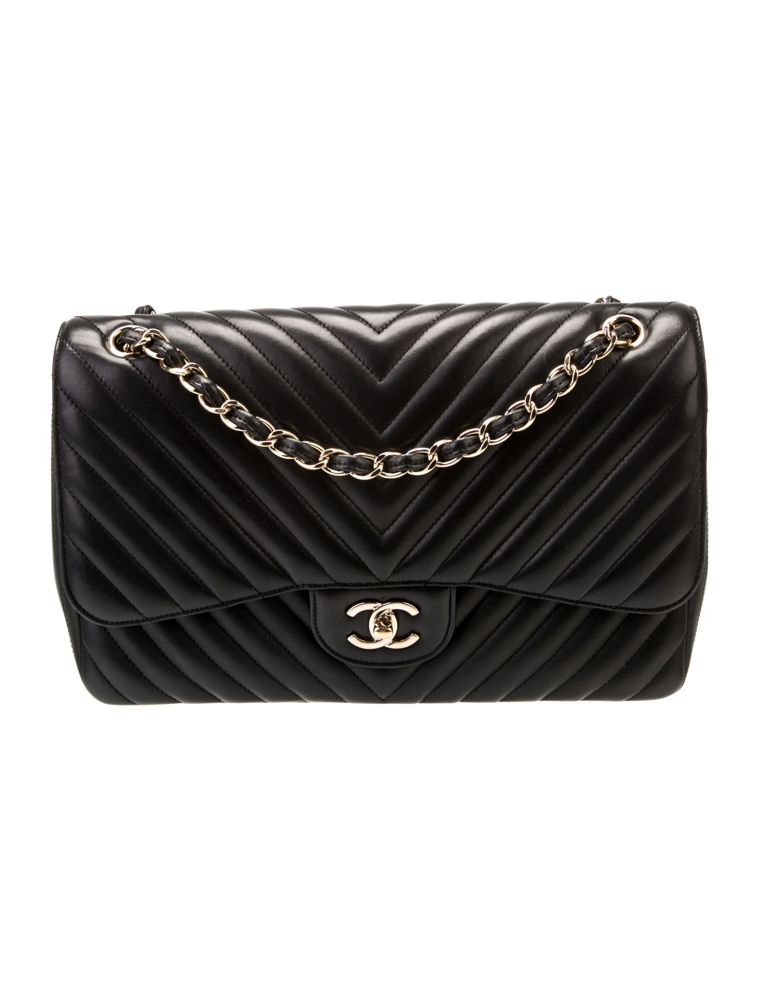 Chanel Classic Chevron Jumbo Double Flap Bag