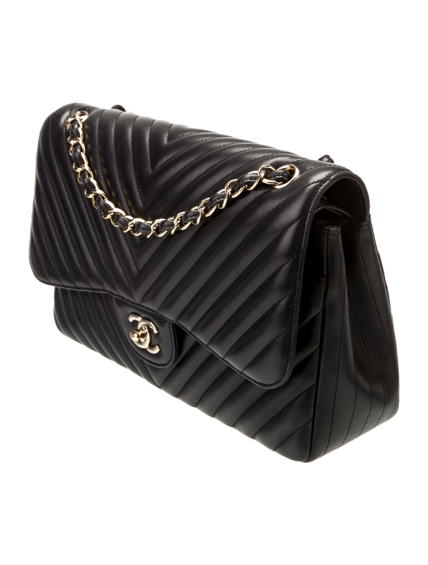 Chanel Classic Chevron Jumbo Double Flap Bag