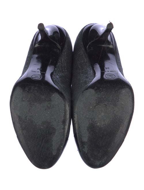 Chanel Interlocking CC Logo Chain-Link Accents Boots