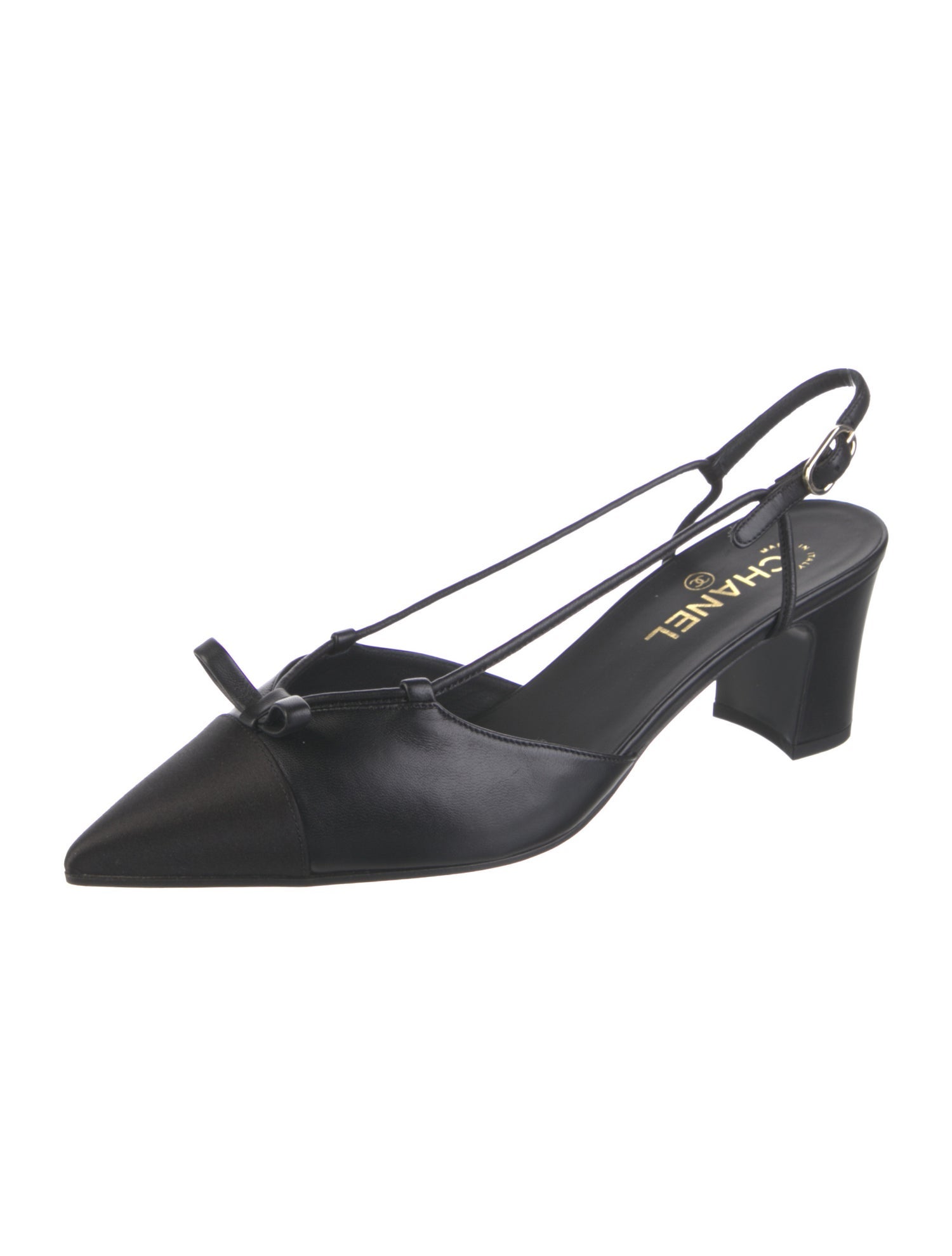 Chanel 2018 Interlocking CC Logo Slingback Pumps