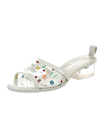 Chanel Interlocking CC Logo PVC Slides