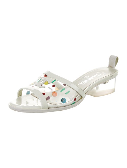Chanel Interlocking CC Logo PVC Slides