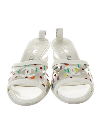 Chanel Interlocking CC Logo PVC Slides