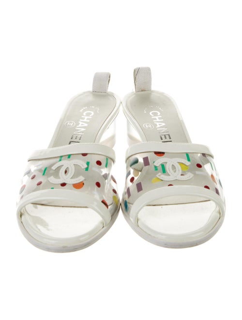 Chanel Interlocking CC Logo PVC Slides
