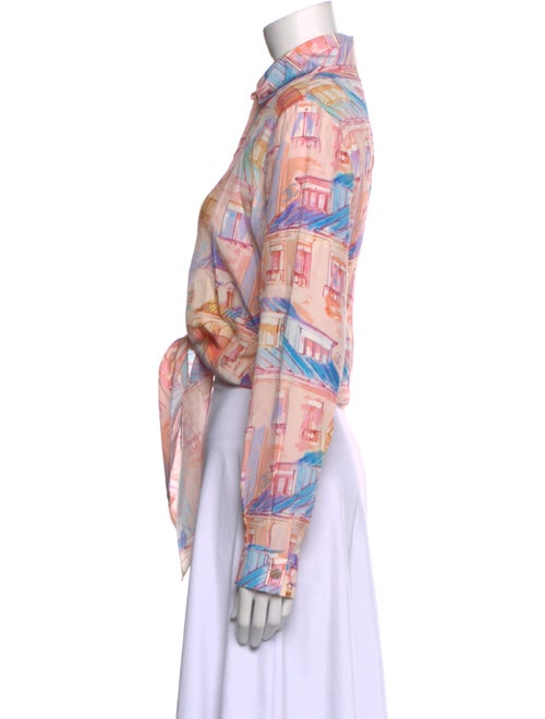 Chanel 2020 Silk Button-Up Top