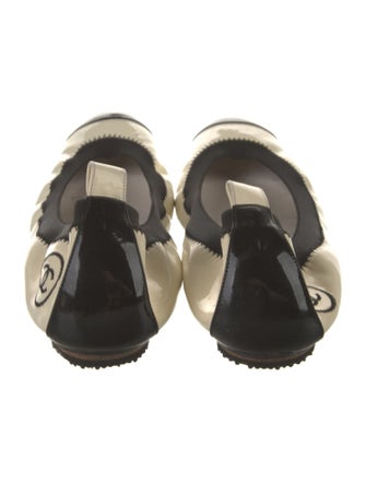 Chanel Interlocking CC Logo Leather Flats