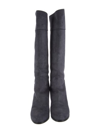 Christian Louboutin Interlocking CC Logo Suede Boots