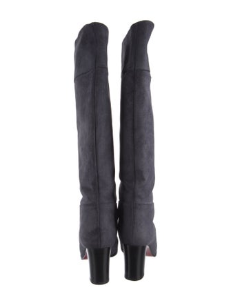 Christian Louboutin Interlocking CC Logo Suede Boots