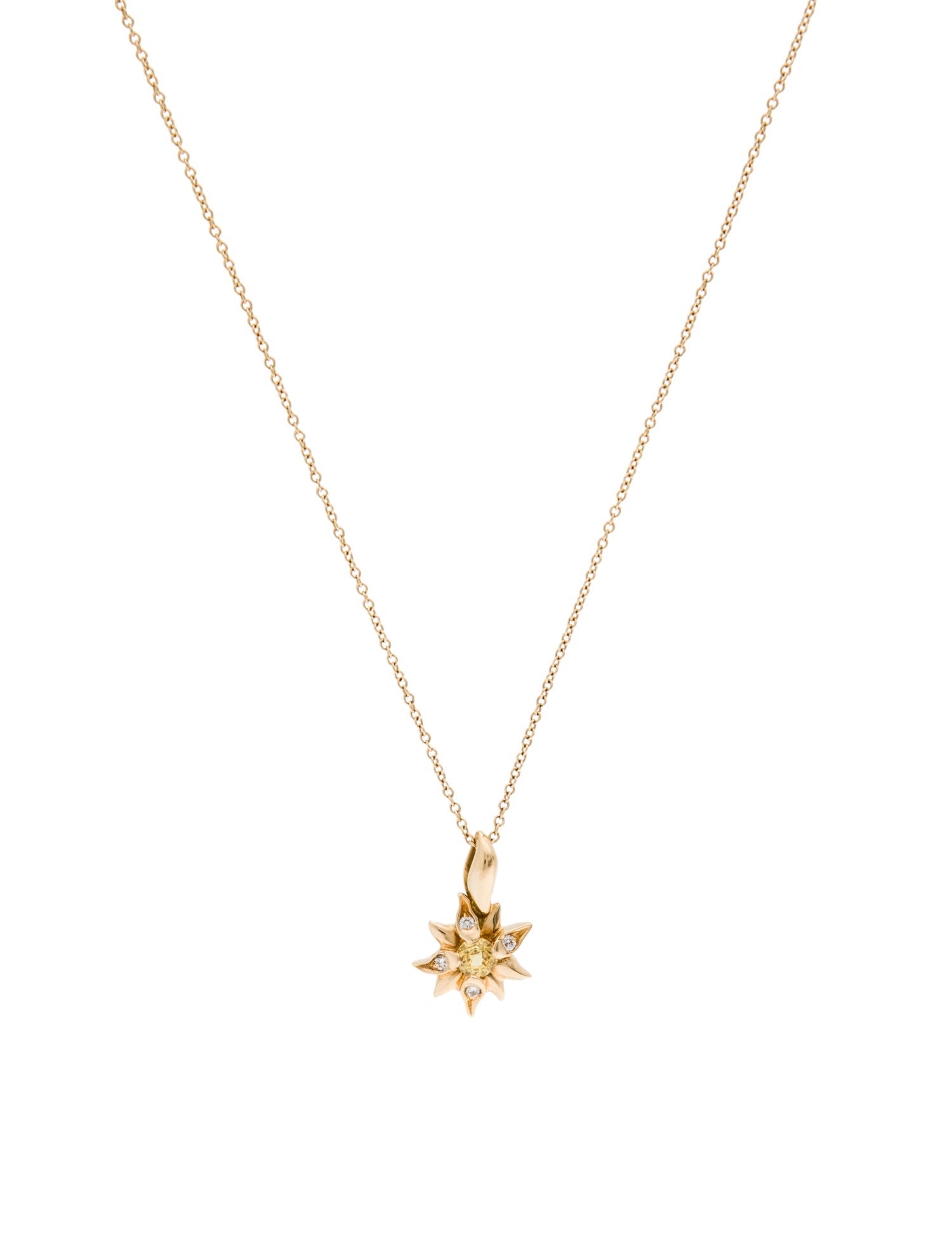 Chanel 18K Sapphire & Diamond Comète Pendant w/ 18K Unbranded Necklace