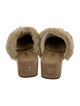 Chanel Interlocking CC Logo Shearling Mules