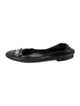 Chanel Interlocking CC Logo Leather Ballet Flats