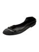 Chanel Interlocking CC Logo Leather Ballet Flats