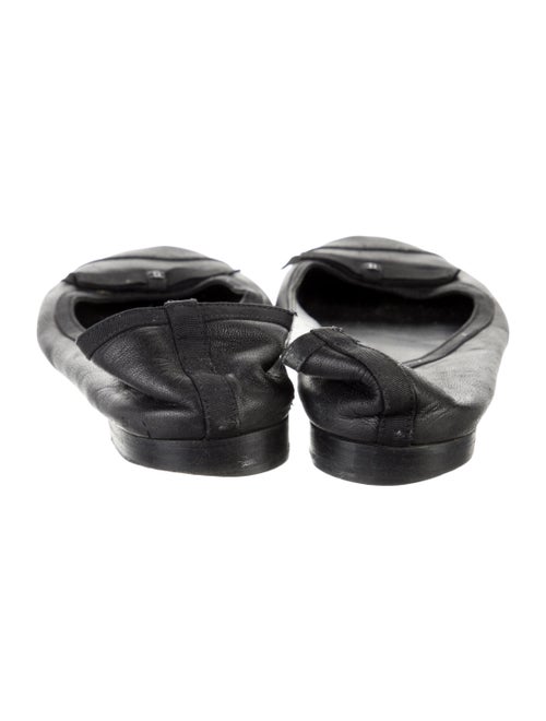 Chanel Interlocking CC Logo Leather Ballet Flats