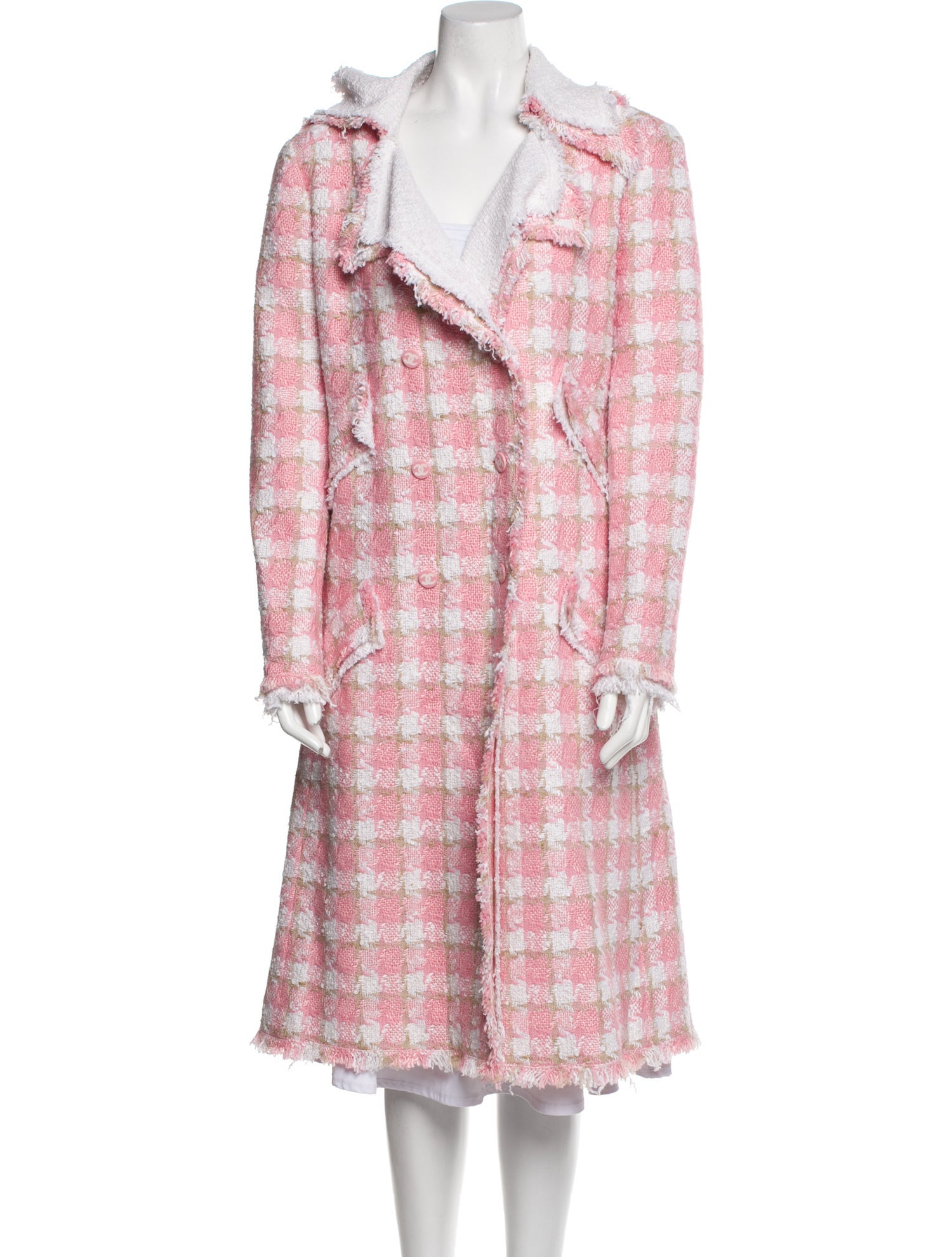 Chanel 2004 Plaid Print Coat