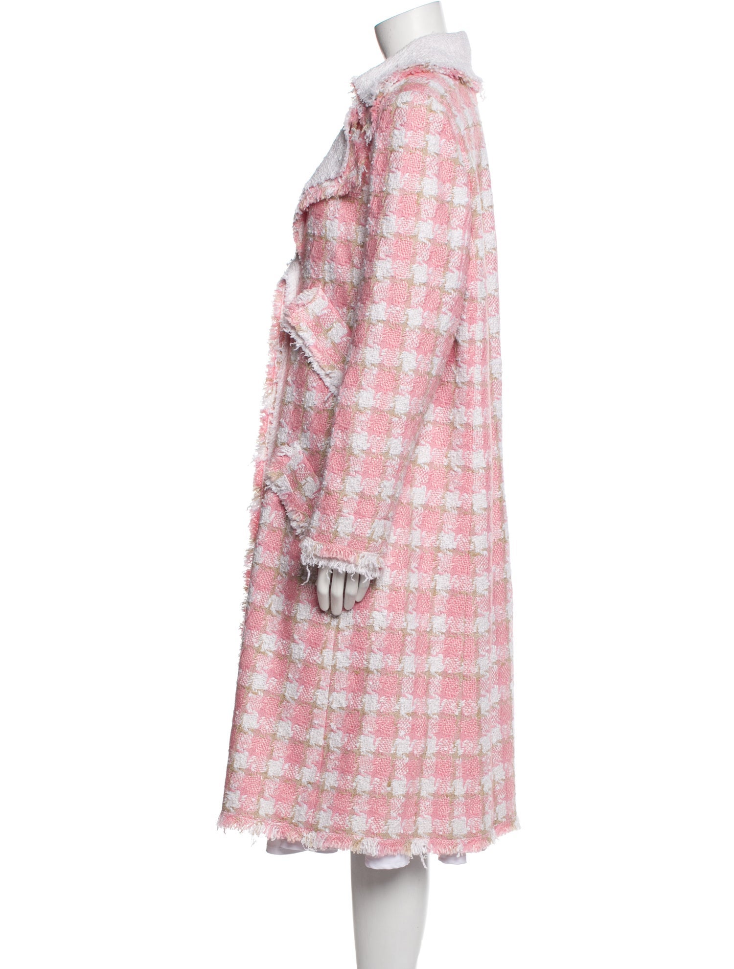 Chanel 2004 Plaid Print Coat