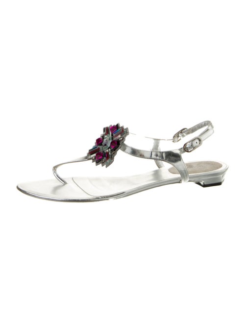 Chanel 2011 Interlocking CC Logo T-Strap Sandals