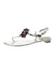 Chanel 2011 Interlocking CC Logo T-Strap Sandals