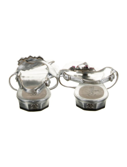 Chanel 2011 Interlocking CC Logo T-Strap Sandals