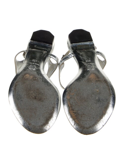 Chanel 2011 Interlocking CC Logo T-Strap Sandals