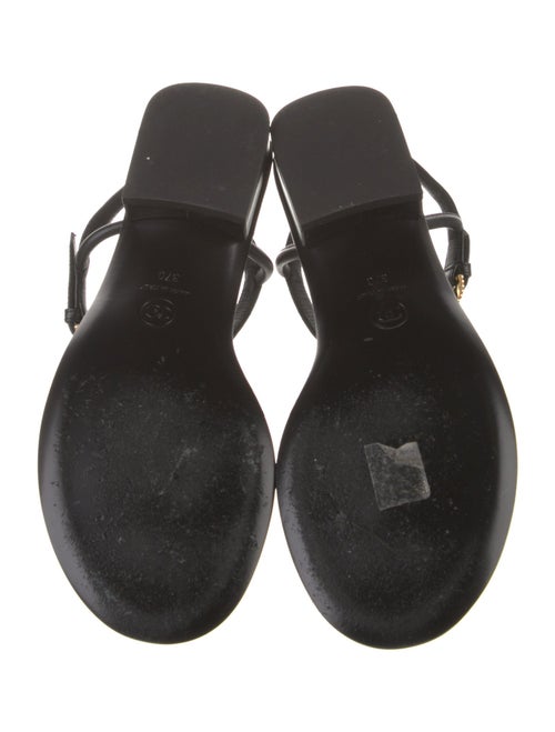 Chanel 2021 Interlocking CC Logo T-Strap Sandals