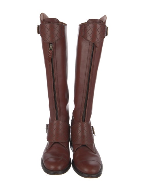 Chanel Interlocking CC Logo Leather Riding Boots