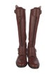 Chanel Interlocking CC Logo Leather Riding Boots