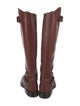 Chanel Interlocking CC Logo Leather Riding Boots
