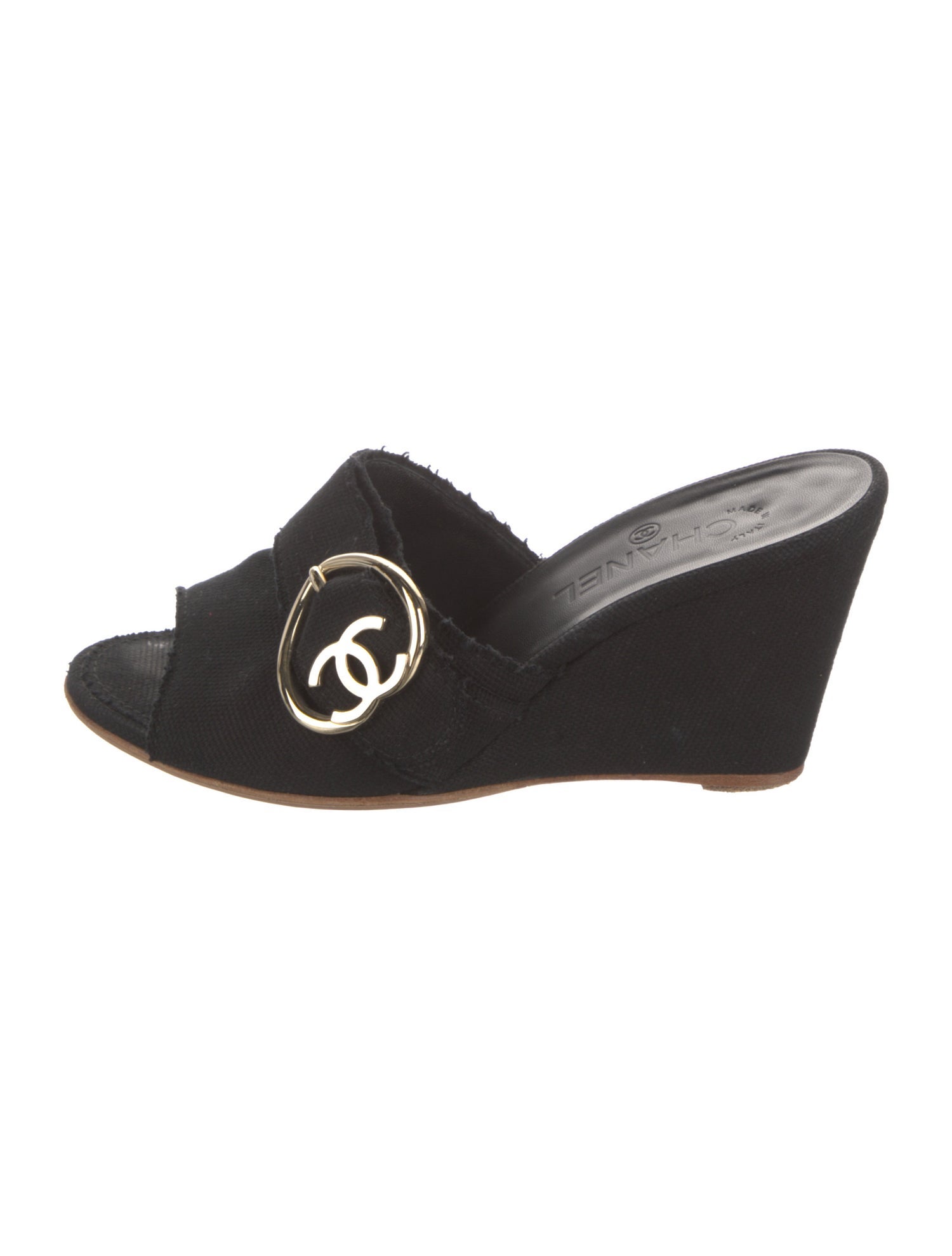 Chanel Interlocking CC Logo Canvas Slides