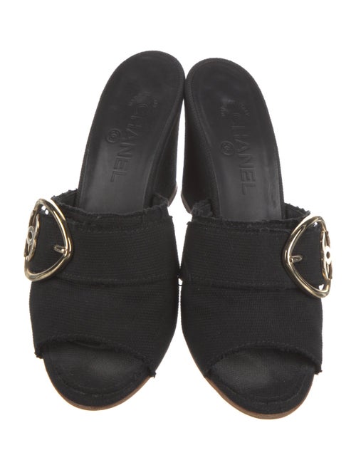 Chanel Interlocking CC Logo Canvas Slides